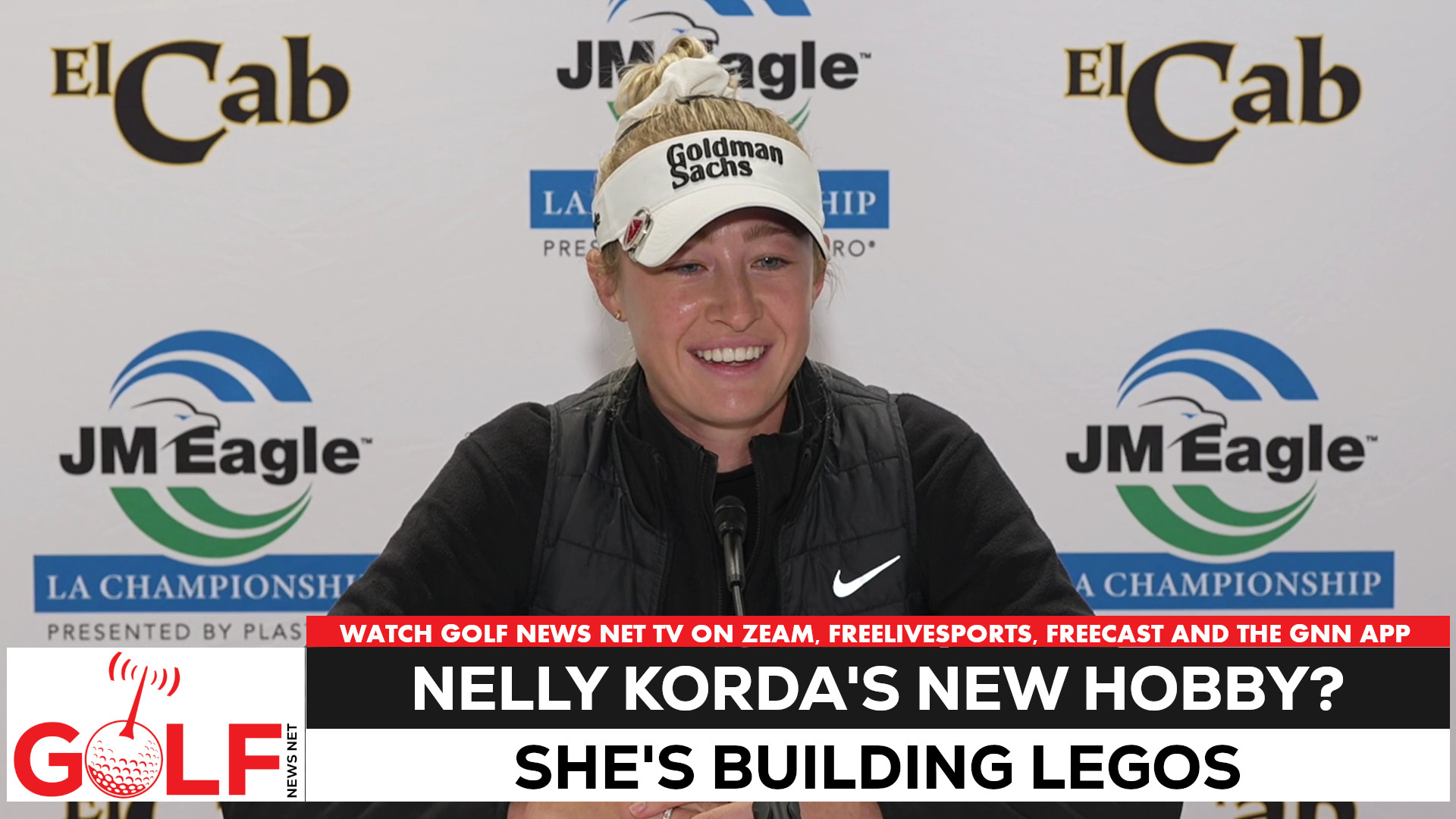 Video thumbnail for Nelly Korda's new hobby? Building Lego