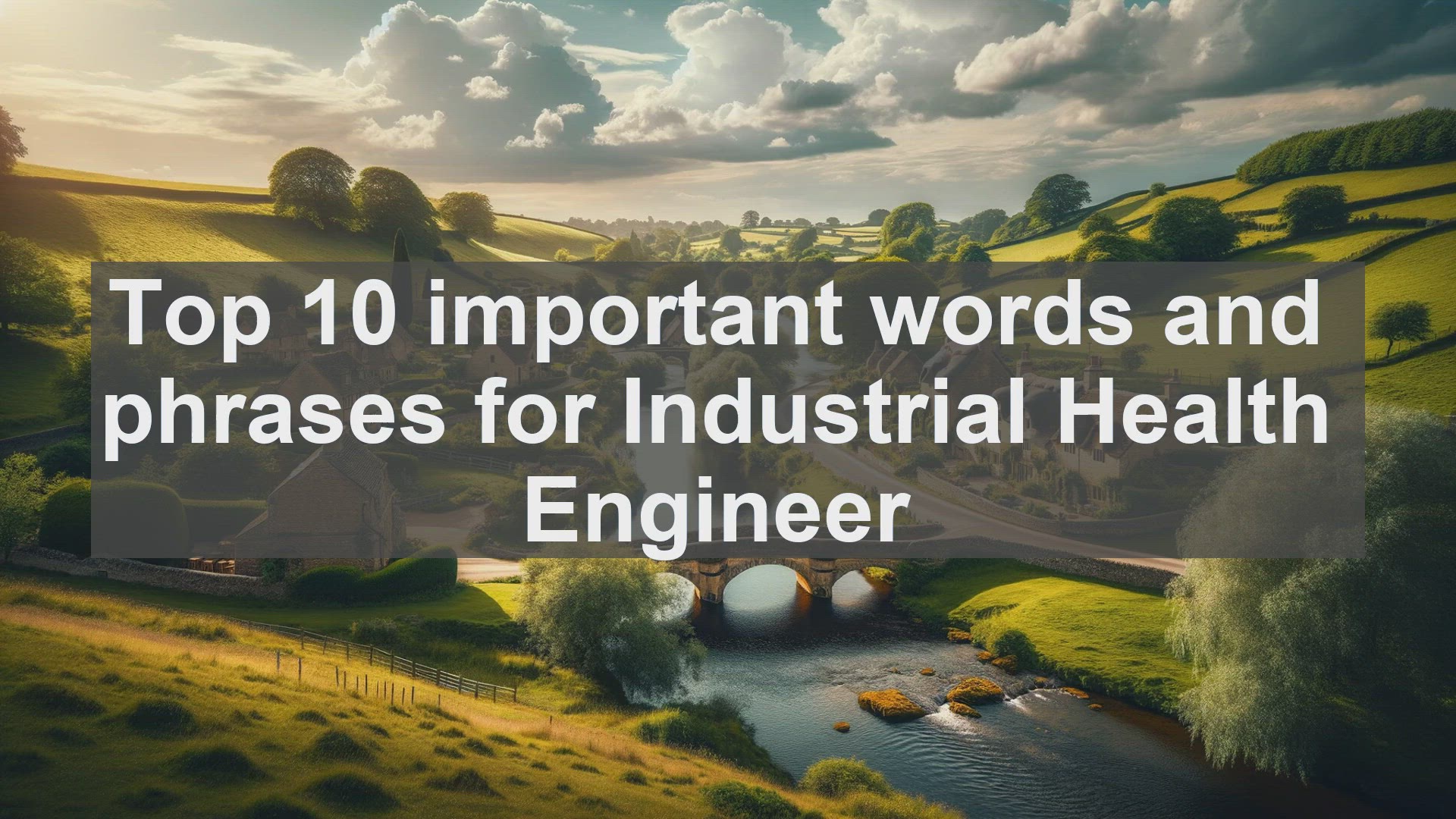 'Video thumbnail for Top 10 important words and phrases for Industrial Health Engineer'