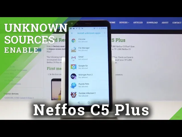 Video thumbnail for How to Activate Unknown Sources in TP-LINK Neffos C5 Plus - Allow App Installation