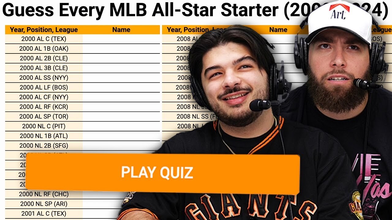 Video thumbnail for Can we name every All-Star Game Starter since 2000? (MLB Sporcle)