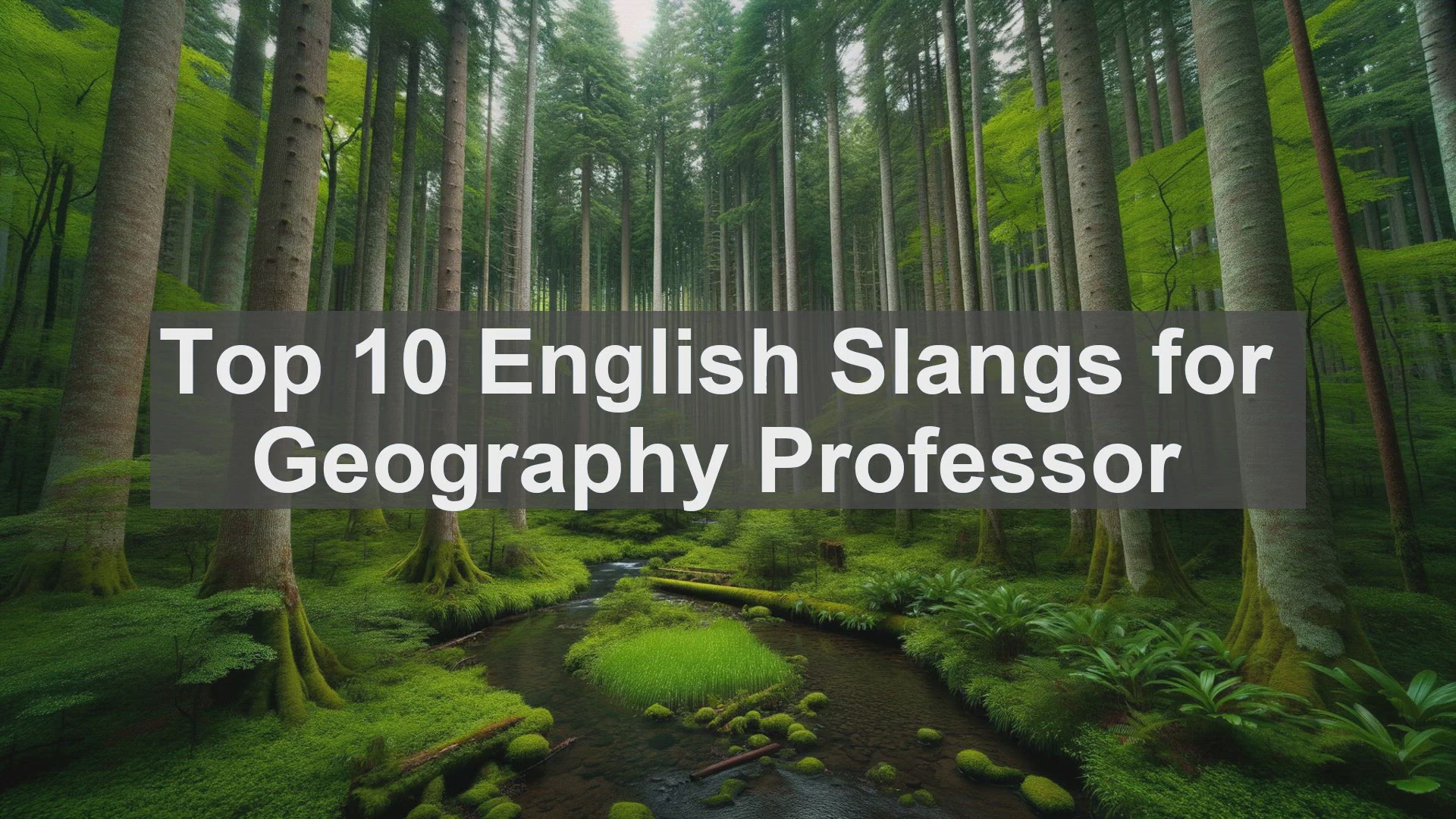 'Video thumbnail for Top 10 English Slangs for Geography Professor'