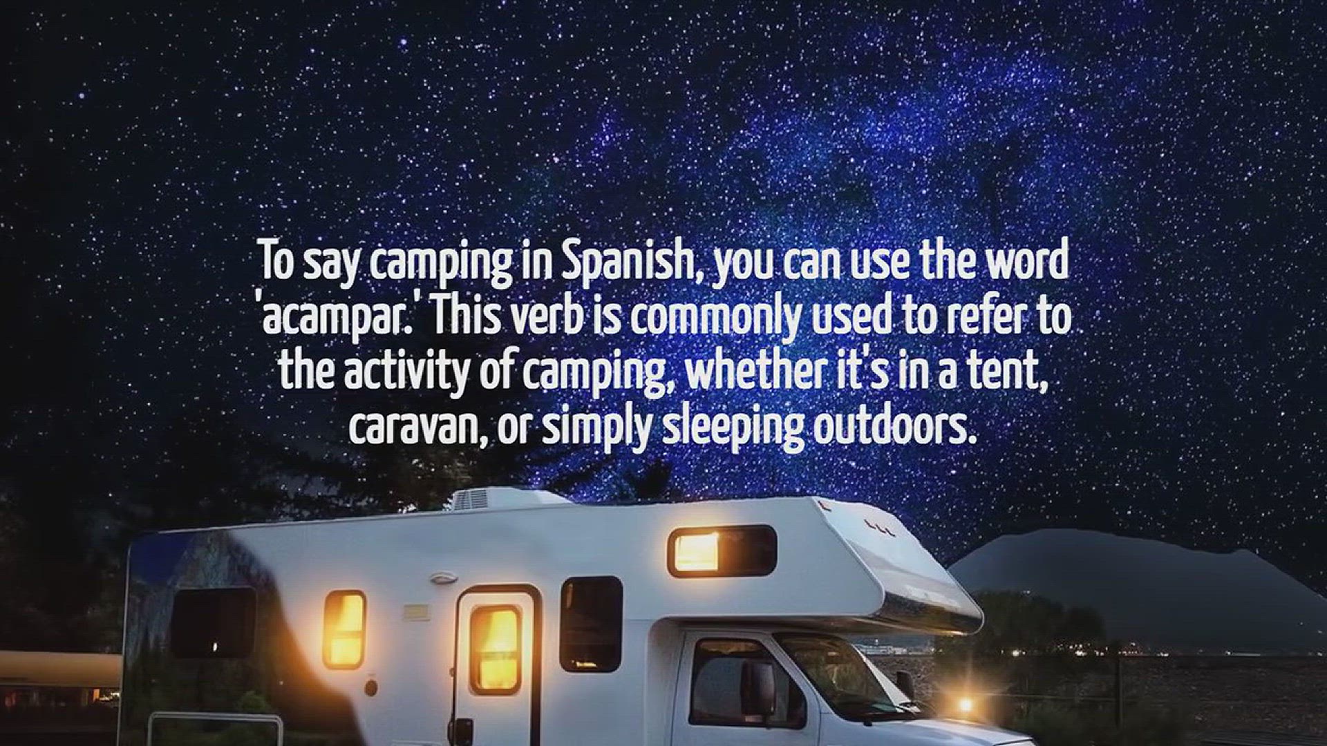 Video thumbnail for How To Say Camping In Spanish