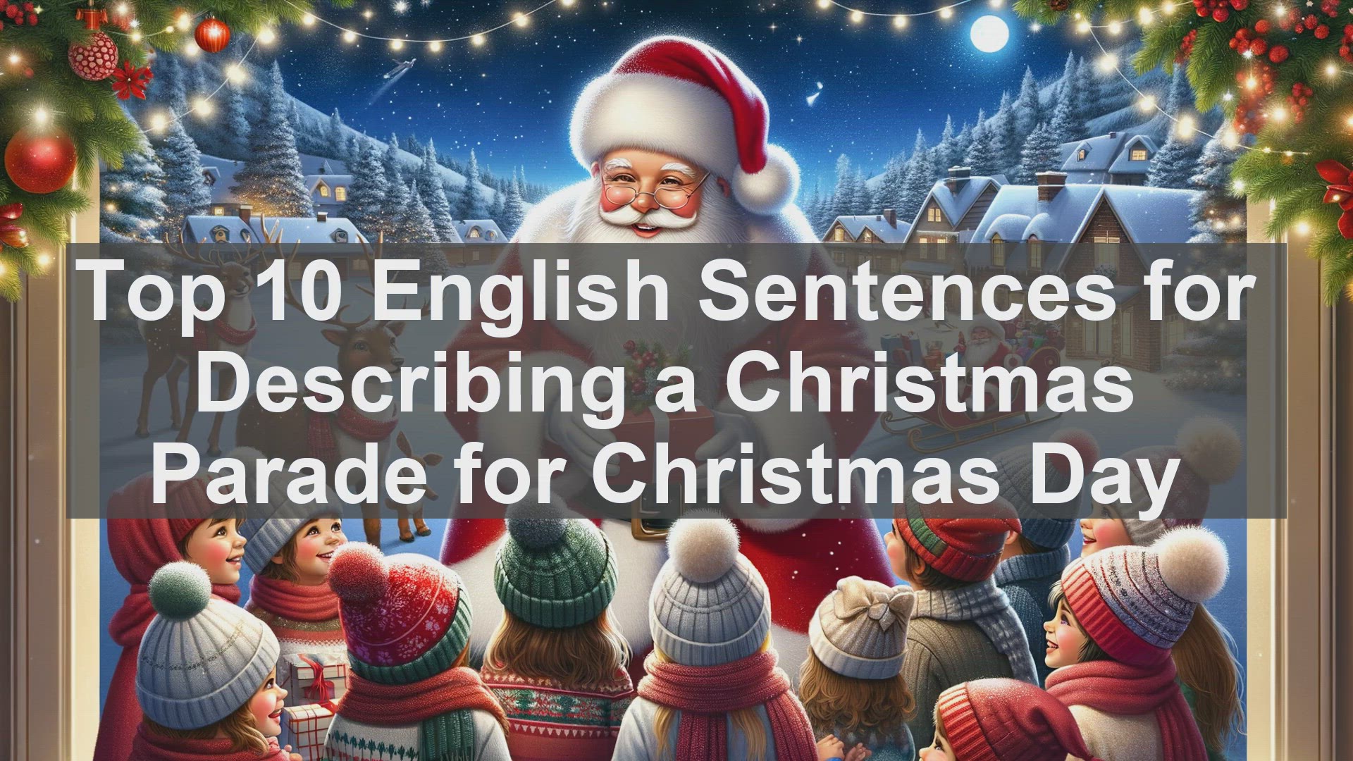'Video thumbnail for Top 10 English Sentences for Describing a Christmas Parade for Christmas Day'