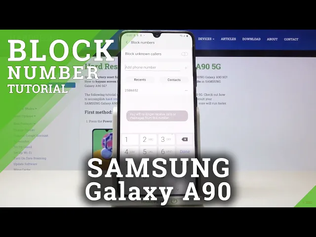 Video thumbnail for How to Block Number in SAMSUNG Galaxy A90 5G – Create Blocklist