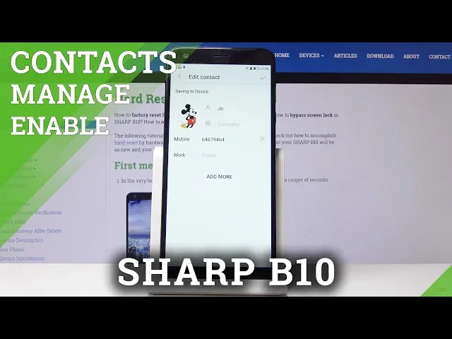 Video thumbnail for How to Add Photo to Contact in SHARP B10 - Personalize Contact Profile