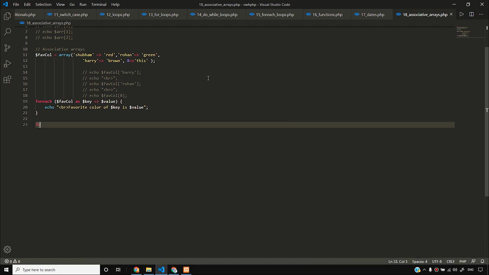 'Video thumbnail for Multi-Dimensional Arrays in Php _ PHP Tutorial #19'