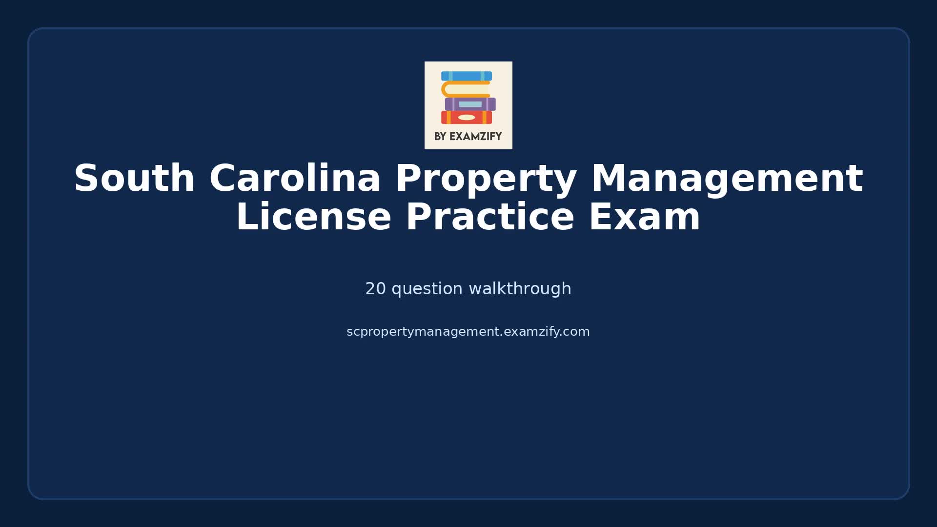 Video thumbnail for South Carolina Property Management License Practice Exam
