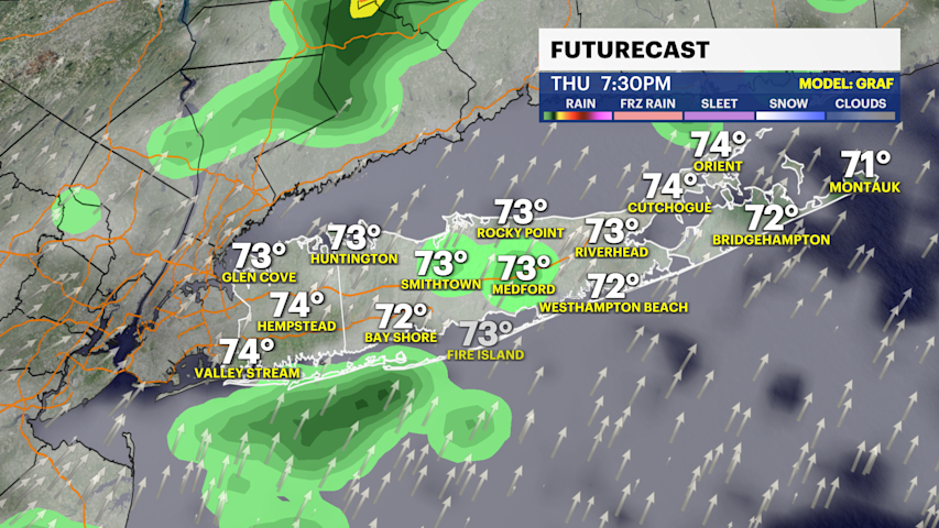 Video thumbnail for Scattered showers through mid-evening; hot and humid Friday with a storm chance