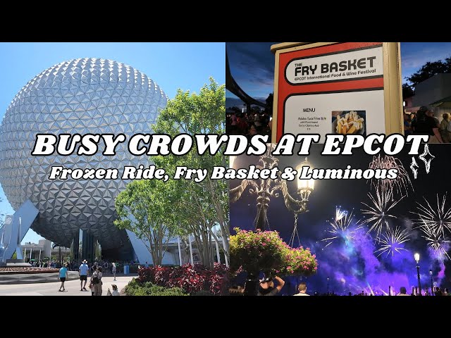 Video thumbnail for Busy Crowds at Epcot: Experiencing Frozen Ever After, Luminous, Fry Basket & More Fun