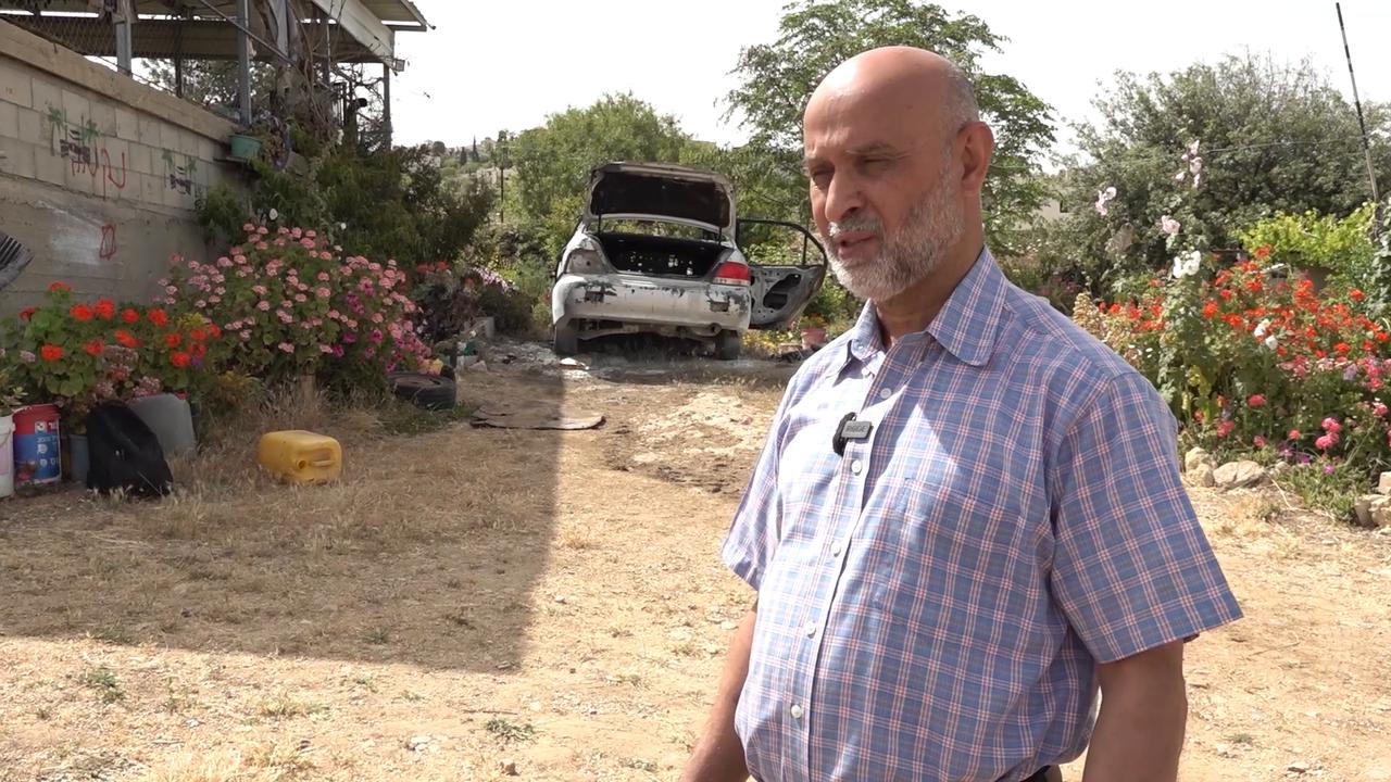 Video thumbnail for Israeli settlers set fire to Palestinian farmer’s vehicle, tractor in West Bank.