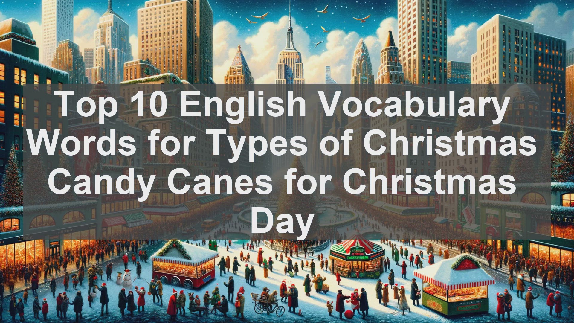 'Video thumbnail for Top 10 English Vocabulary Words for Types of Christmas Candy Canes for Christmas Day'