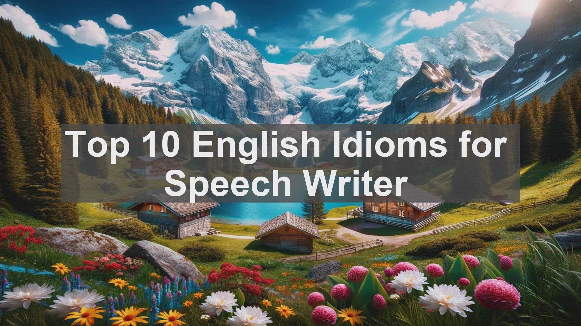 'Video thumbnail for Top 10 English Idioms for Speech Writer'