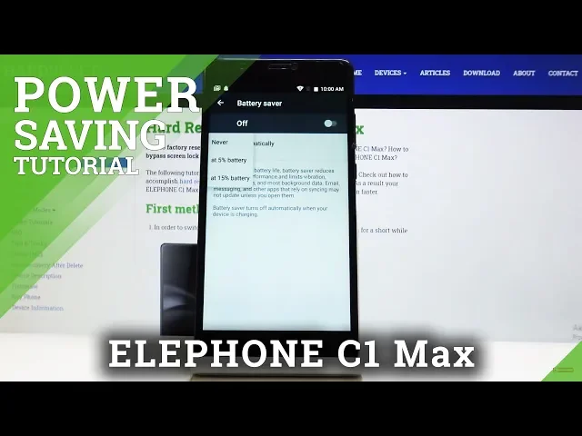 Video thumbnail for How to Activate Power Saving Mode in ELEPHONE C1 Max – Save Battery