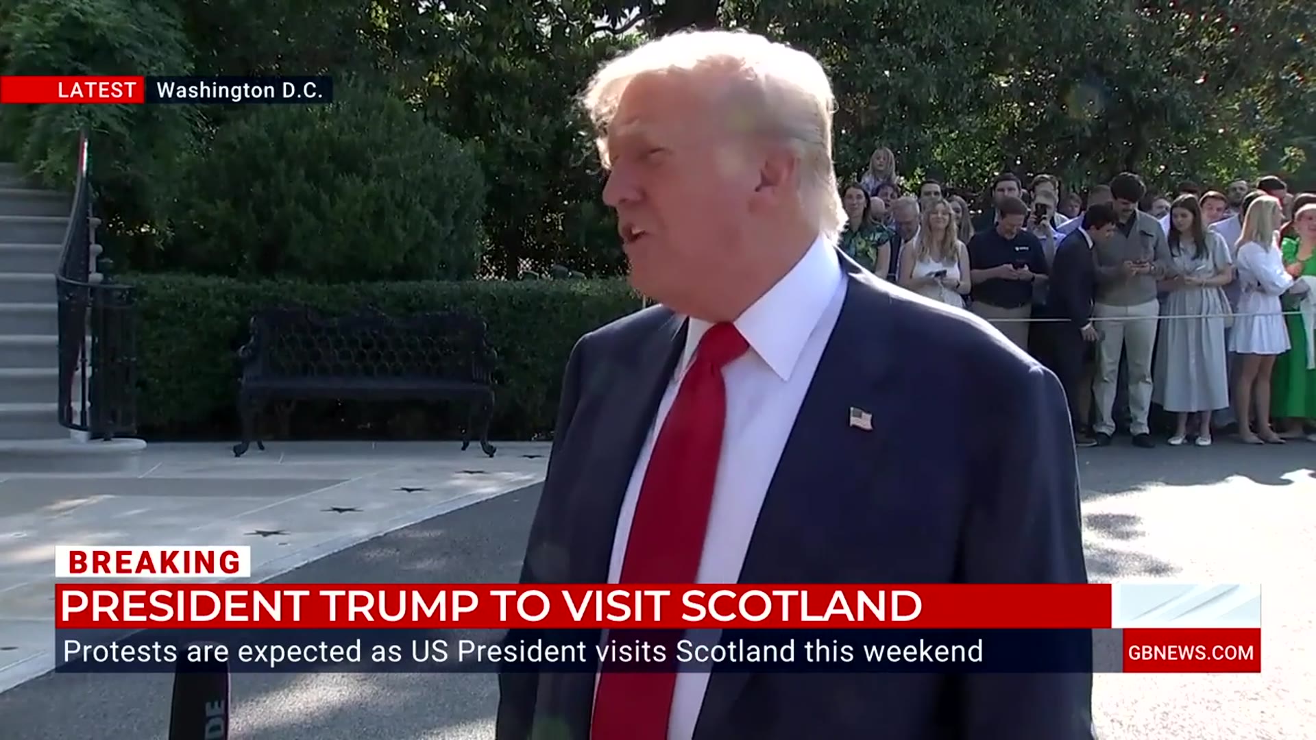 'Video thumbnail for WATCH IN FULL: Donald Trump jets to Scotland after predicting '50/50 chance' of EU trade deal'
