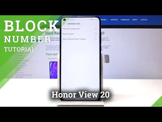 Video thumbnail for How to Blacklist Number on Honor View 20 - Number Block Instructions