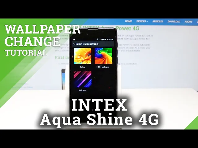 Video thumbnail for How to Change Wallpaper in INTEX Aqua Power 4G - Set Up Desktop