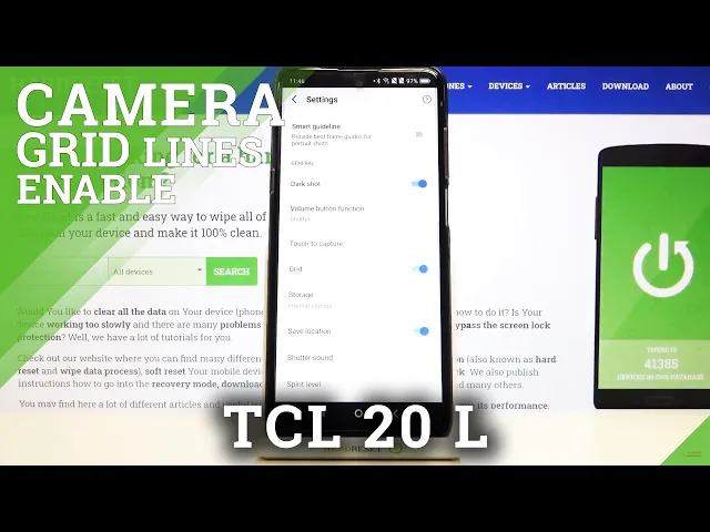 Video thumbnail for Turn Off Orientation Lines in TCL 20L Camera - Show Gridlines