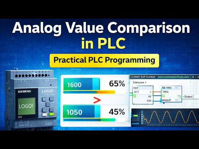 Video thumbnail for Analog Value Comparison in PLC | Practical PLC Programming