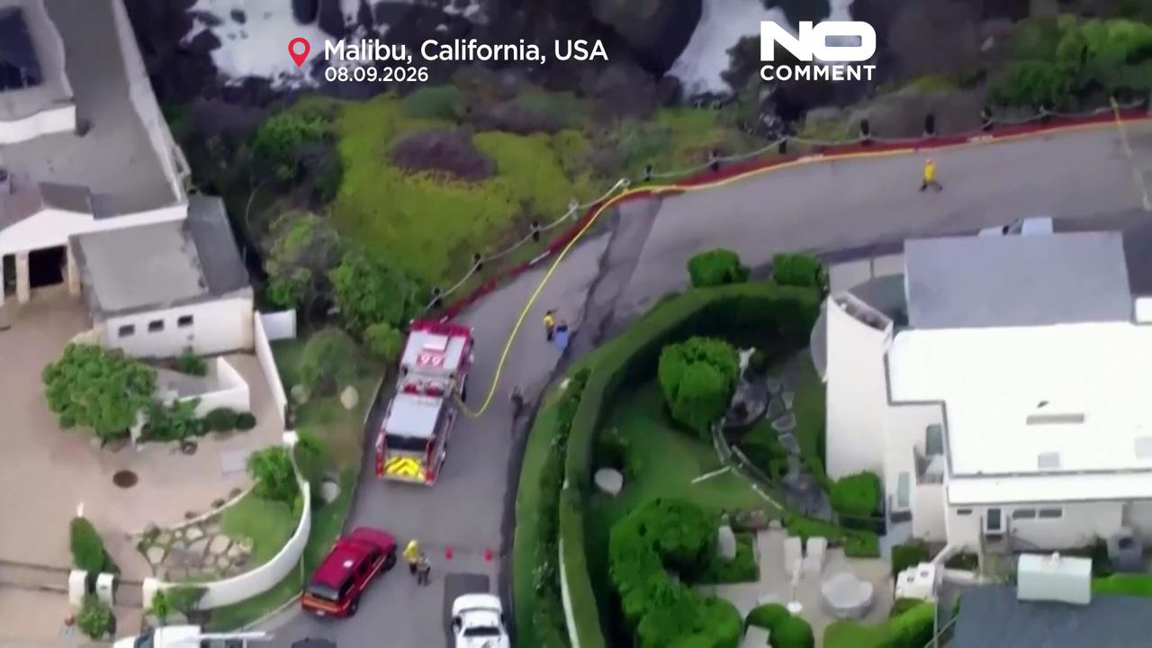 Video thumbnail for Massive sinkhole opens outside Nicolas Cage’s Malibu mansion