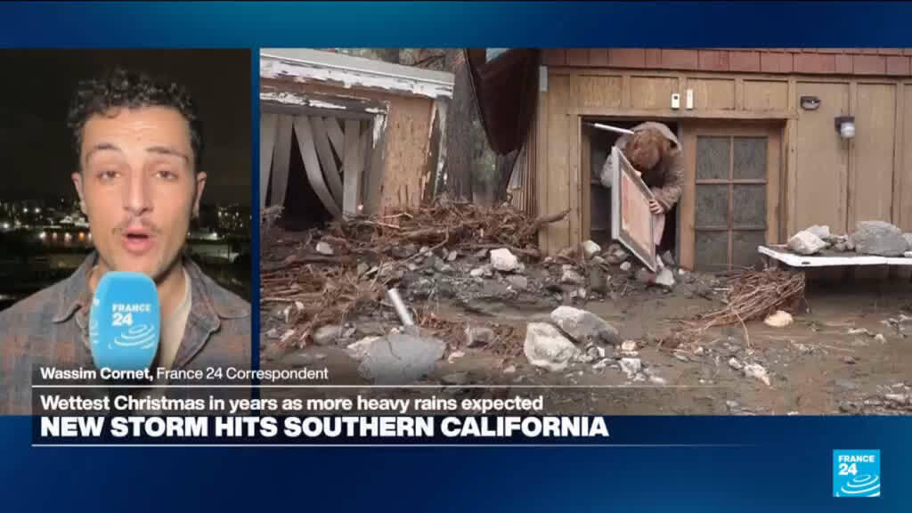 Video thumbnail for California: Wettest Christmas in years as more heavy rains expected