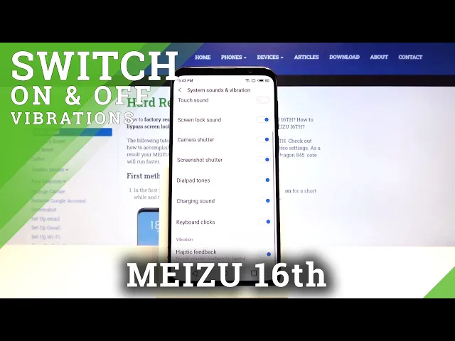 Video thumbnail for How to Operate Vibration Options in Meizu 16th - Disable/Enable Vibrations