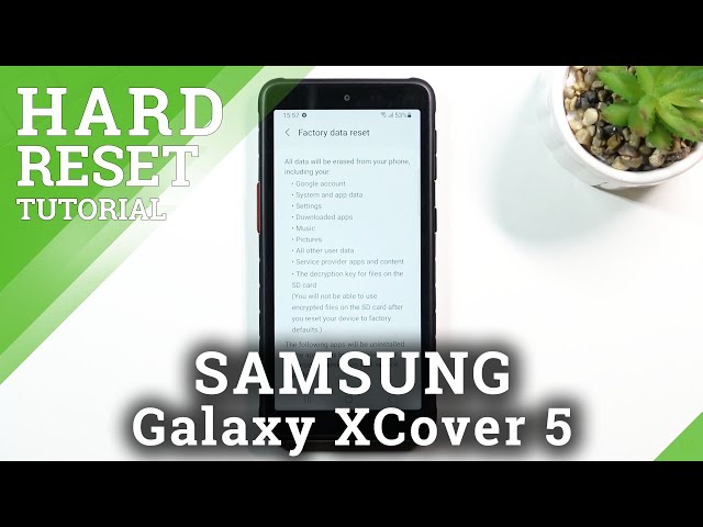 Video thumbnail for How to Factory Reset SAMSUNG Galaxy XCover 5 by Settings – Erase All Content & Settings