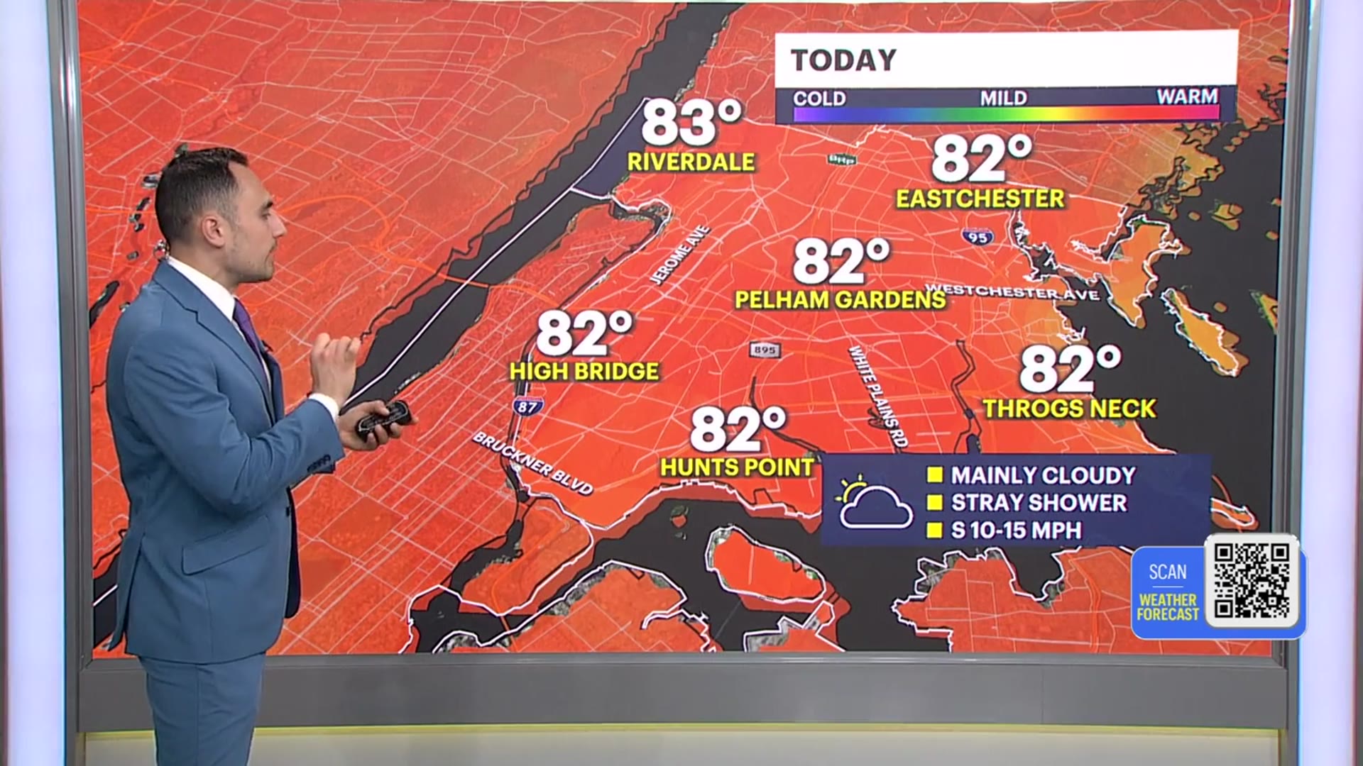 Video thumbnail for STORM WATCH: Drenching thunderstorms return Monday in The Bronx