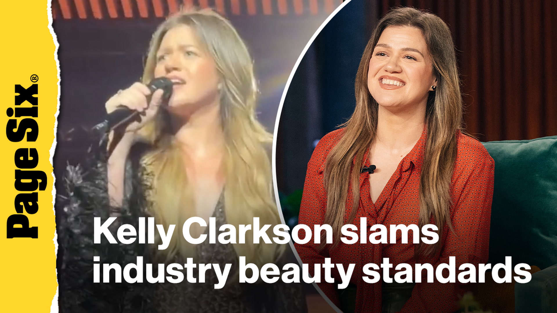 Video thumbnail for Kelly Clarkson slams entertainment industry's beauty standards