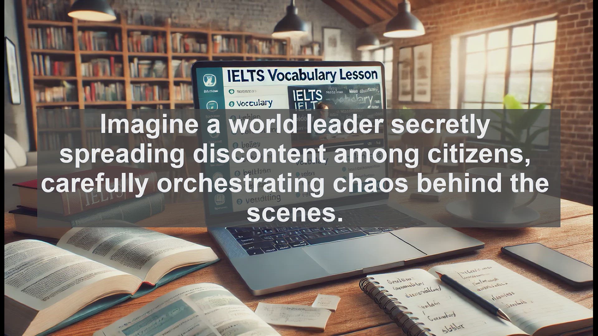 'Video thumbnail for 2000 Must Know IELTS 9.0 Vocabulary - Foment: The Art of Stirring Up Trouble'