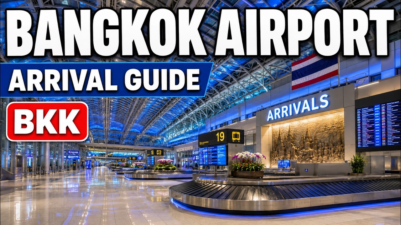 Video thumbnail for Bangkok Airport Arrival Guide | Suvarnabhumi BKK Walkthrough DTV VISA 2026