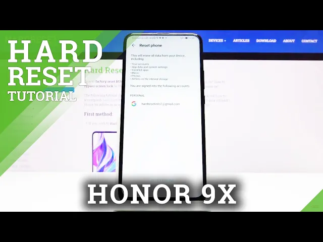 Video thumbnail for How to Hard Reset Honor 9x - Wipe Data by Settings