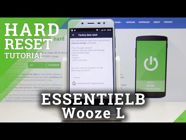 Video thumbnail for Hard Reset ESSENTIEL Wooze L – Wipe  Data