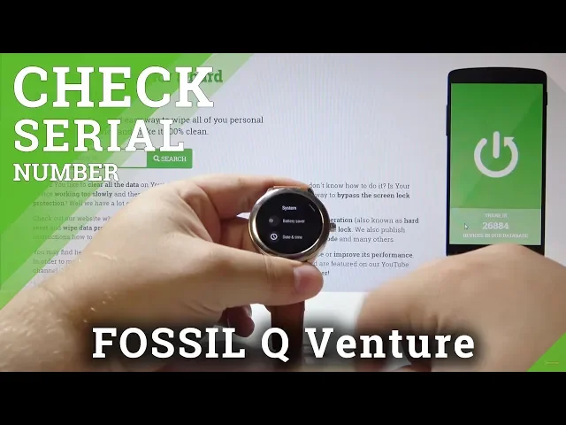 Video thumbnail for How to Locate Serial Number in FOSSIL Q Venture - Serial Number Check