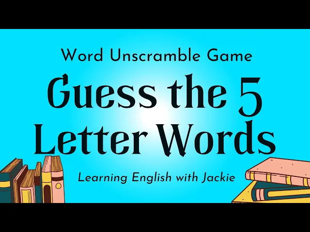 Video thumbnail for Word Unscramble Game | Guess the 5 Letter Words