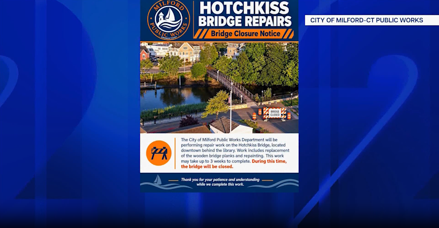 Video thumbnail for Popular Milford bridge to close for repairs