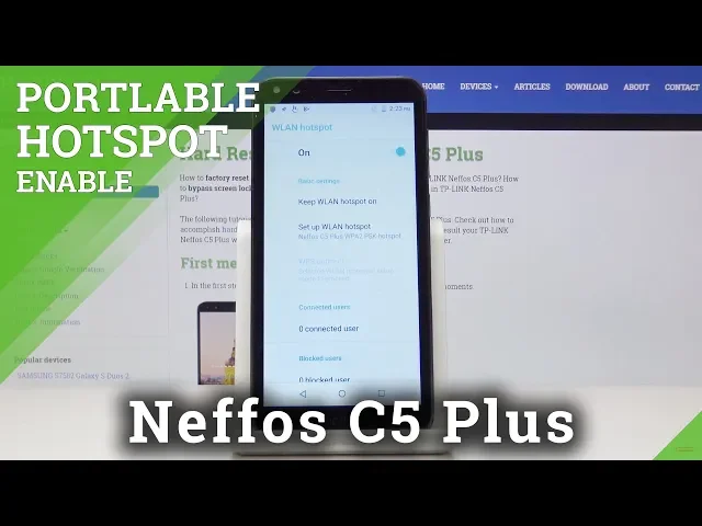 Video thumbnail for How to Enable Portable Hotspot in Neffos C5 Plus - Wi-Fi Share / Activate Mobile Hotspot