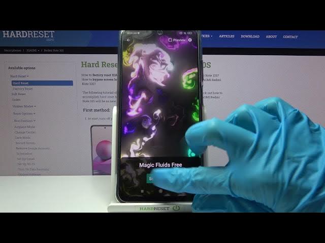 Video thumbnail for How to Download and Apply Animated Wallpaper on Xiaomi Redmi Note 10S  – Magic Fluids App