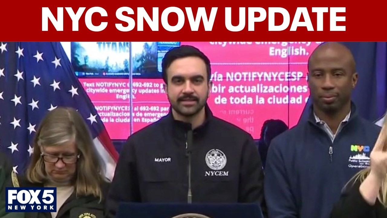 Video thumbnail for FULL: Mamdani updates NYC about snow storm