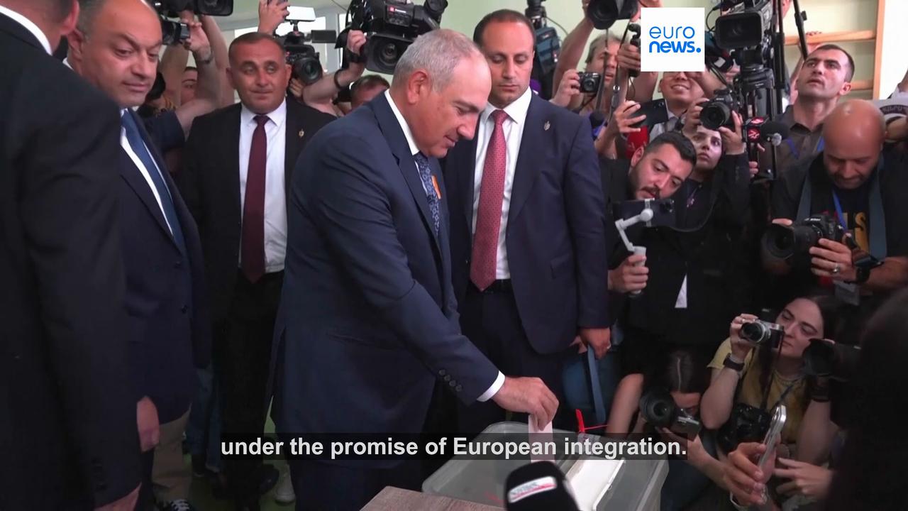 Video thumbnail for Counting is underway in Armenia’s pivotal vote for the South Caucasus future