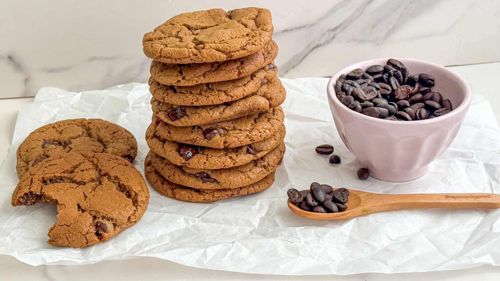 Video thumbnail for Coffee Chocolate Chip Cookies Recipe