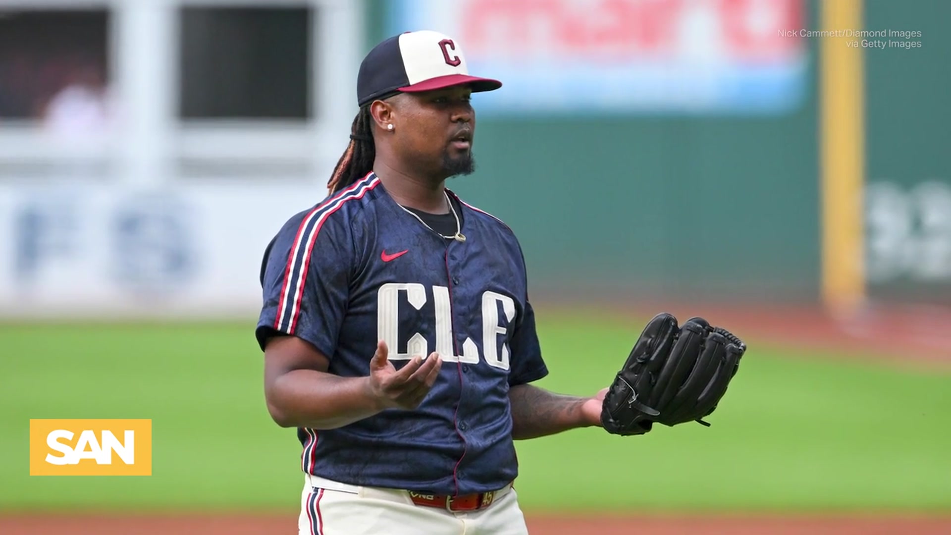 'Video thumbnail for Guardians star closer placed on leave as part of MLB gambling investigation'