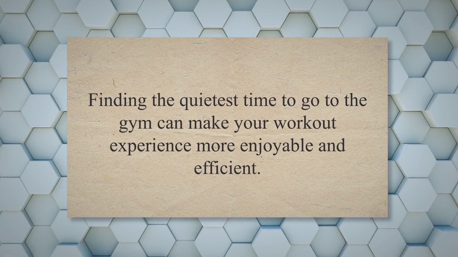 Video thumbnail for What is the Quietest Time to Go to the Gym? - The Church Mouse