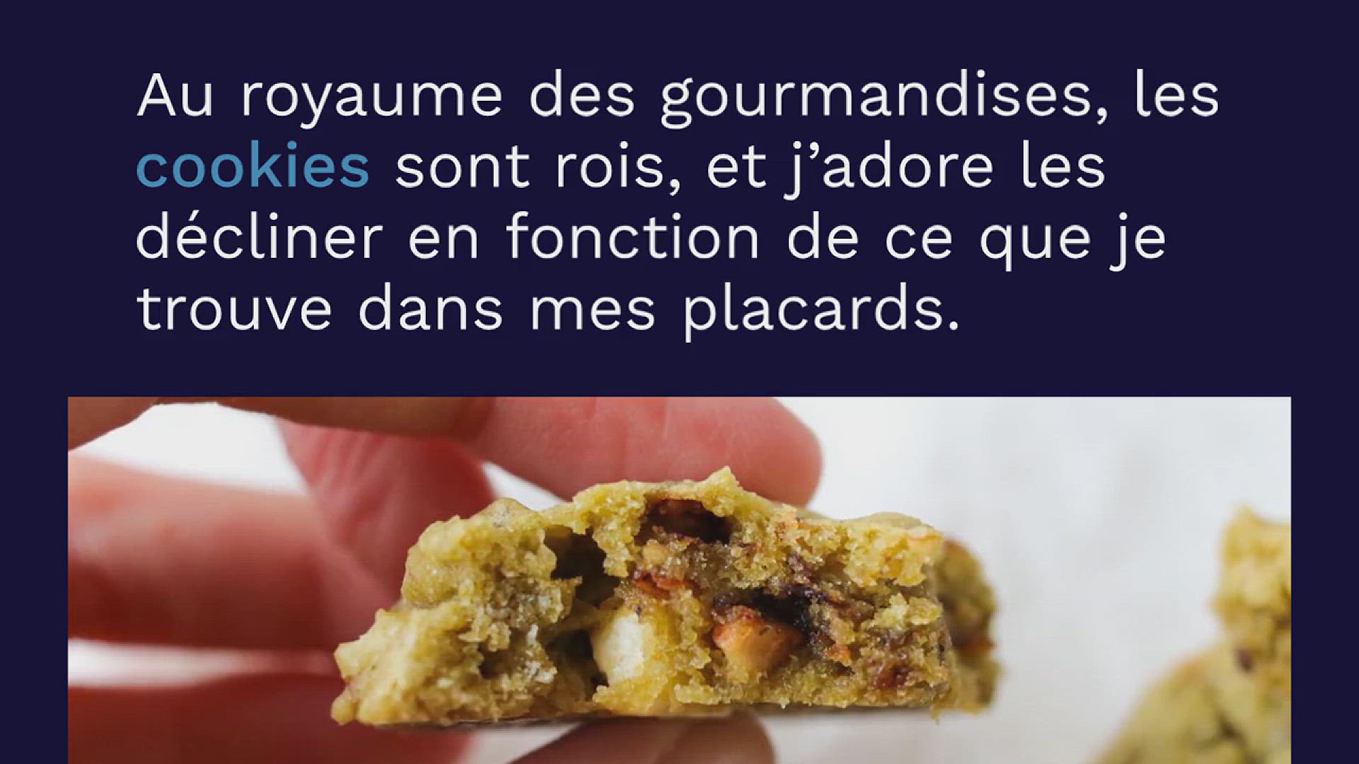 Video thumbnail for Cookies au thé matcha et chocolat blanc