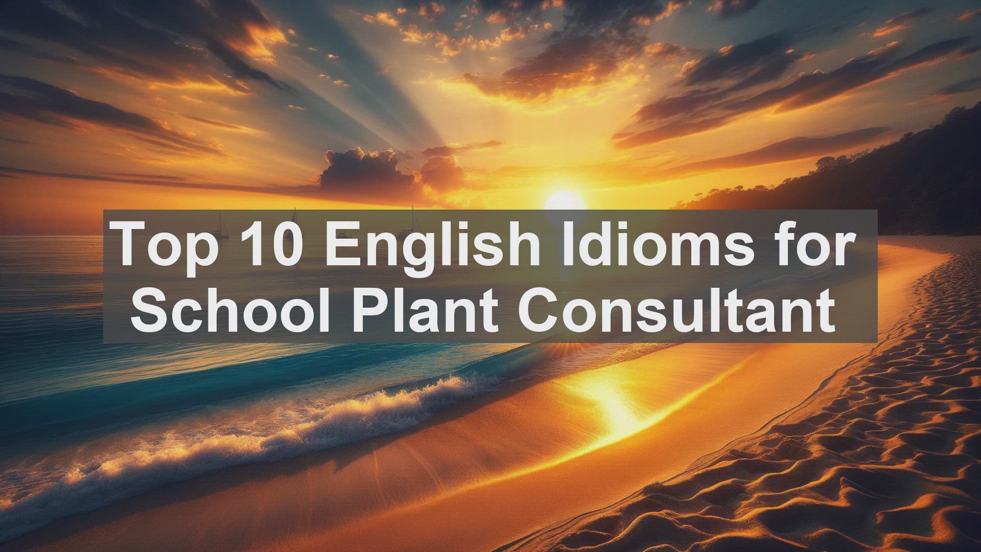 'Video thumbnail for Top 10 English Idioms for School Plant Consultant'