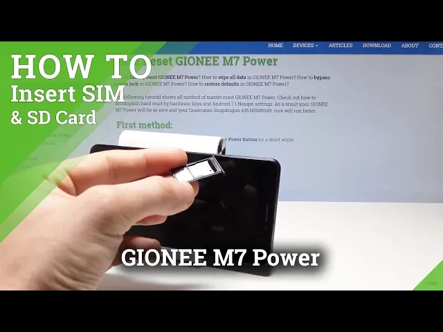 Video thumbnail for How to Insert SIM & SD Card in GIONEE M7 Power - SIM and SD Installation