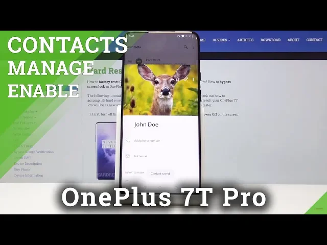 Video thumbnail for How to Add Photo to Contact in OnePlus 7T Pro - Personalize Contact