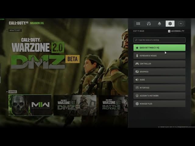 Video thumbnail for Call Of Duty Modern Warfare II Warzone 2.0 - Advanced Combat Settings