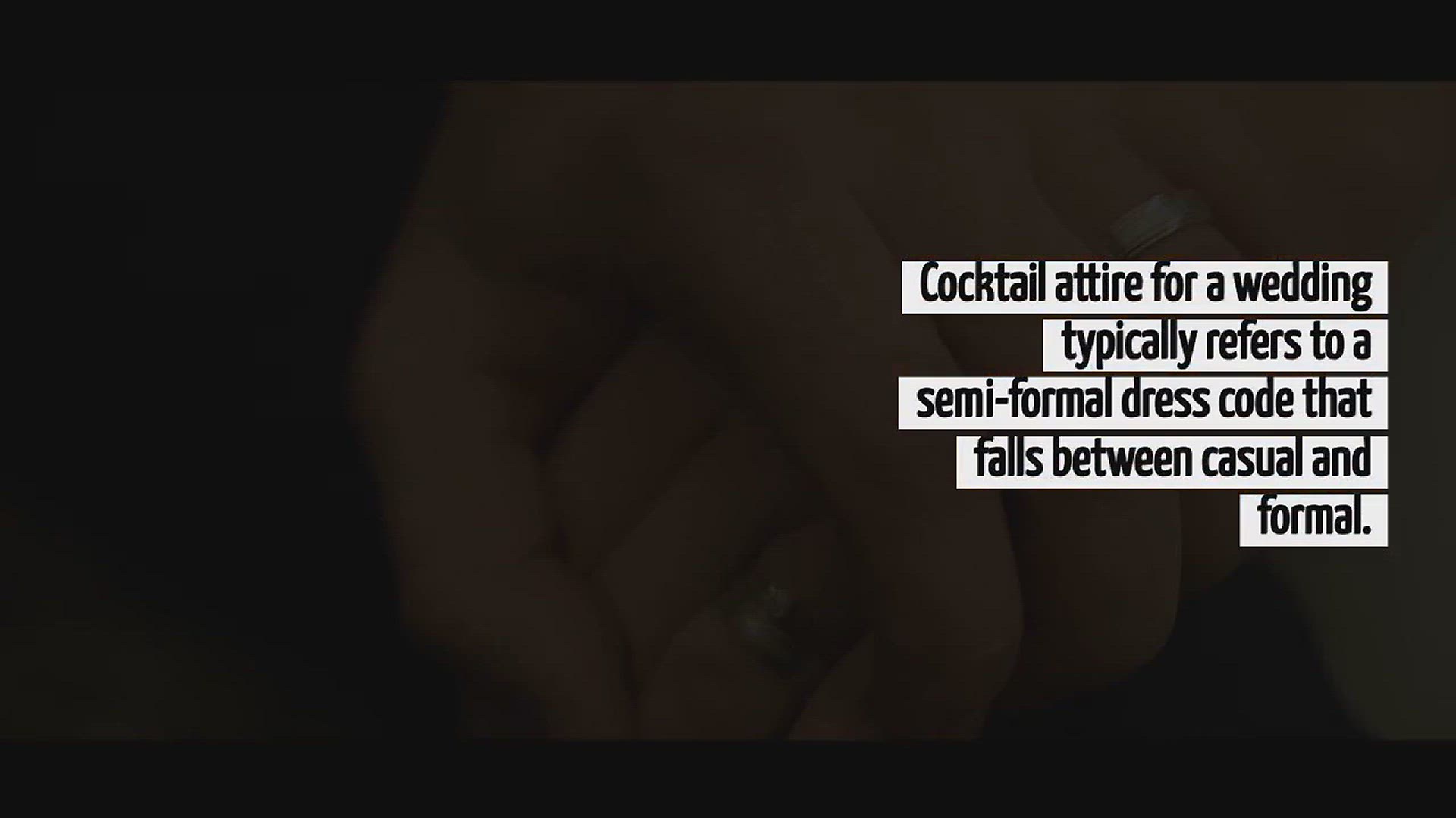 Video thumbnail for What Is Cocktail Attire For A Wedding