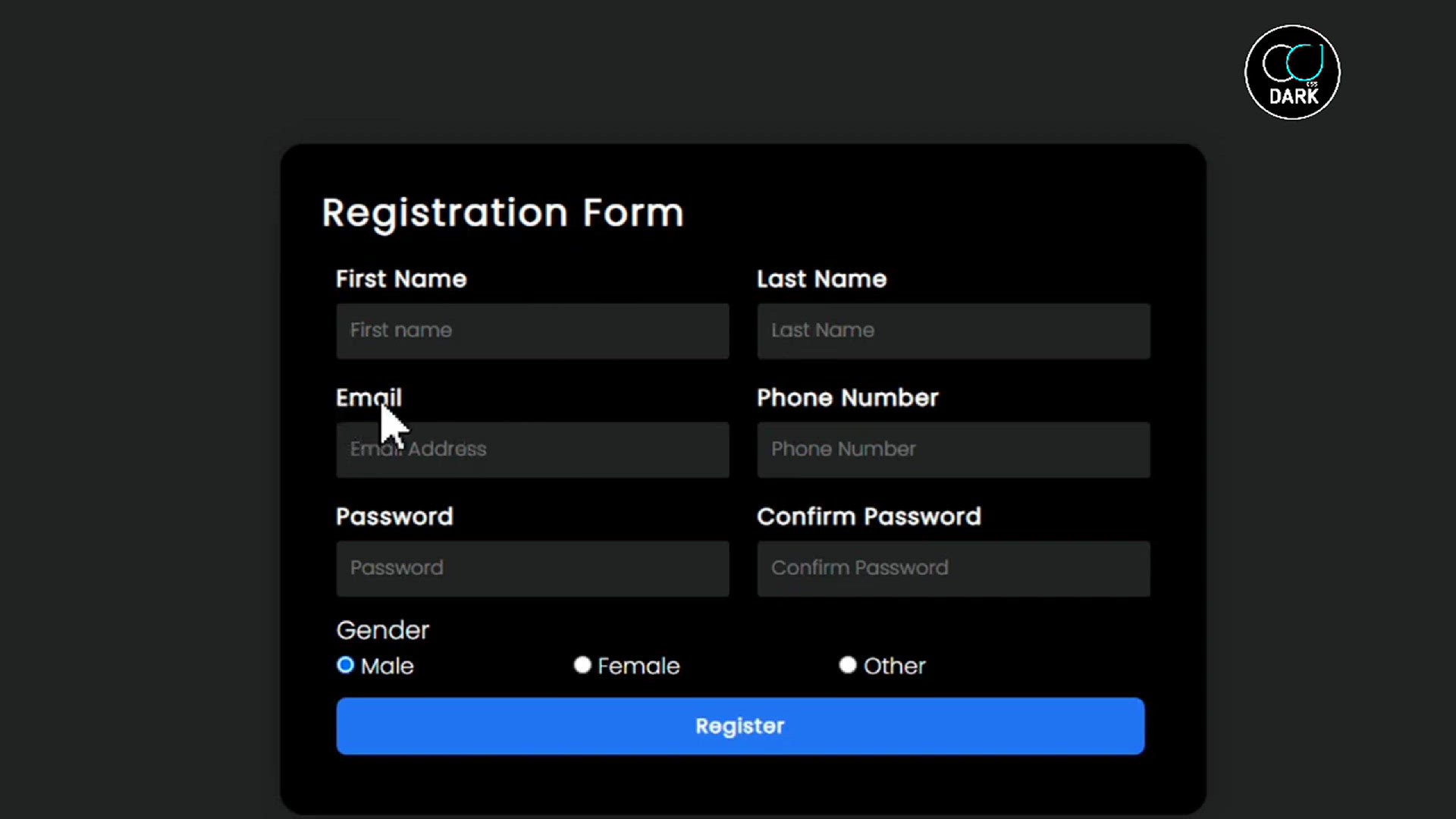 'Video thumbnail for Create a Stunning Registration Form with HTML and CSS'