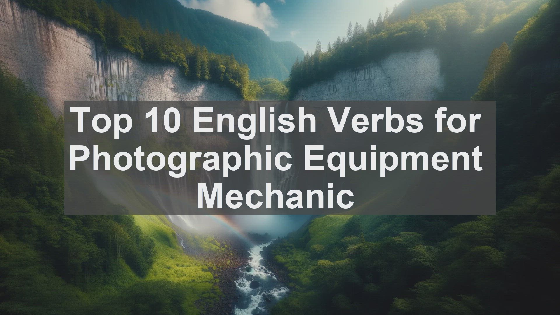 'Video thumbnail for Top 10 English Verbs for Photographic Equipment Mechanic'